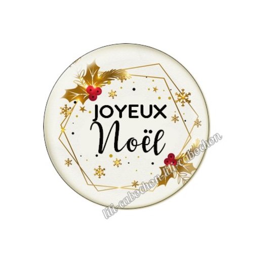 Cabochon résine a coller 25 mm noël mca2