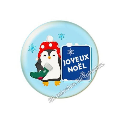 Cabochon résine a coller 25 mm noël mca5