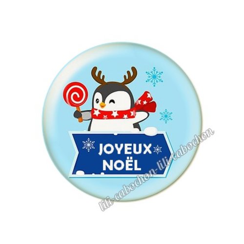 Cabochon résine a coller 25 mm noël mca6