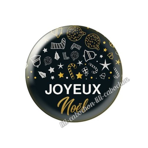 Cabochon résine a coller 25 mm noël mca10