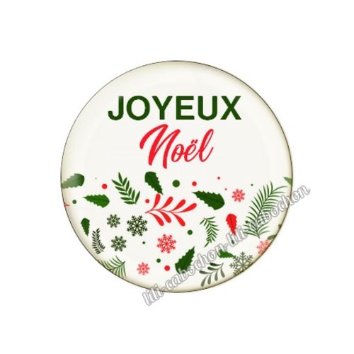 Cabochon résine a coller 25 mm noël mca11