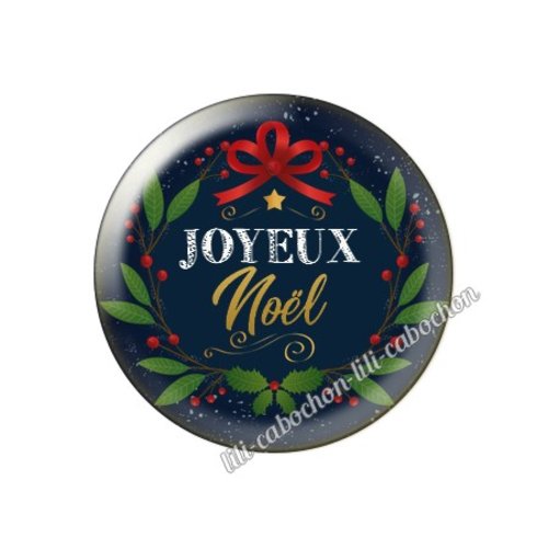 Cabochon résine a coller 25 mm noël mca12