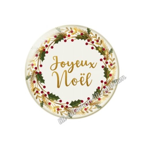 Cabochon résine a coller 25 mm noël mca14