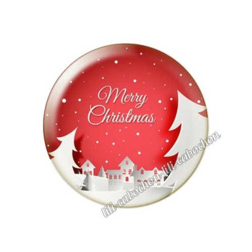 Cabochon résine a coller 25 mm noël mca15