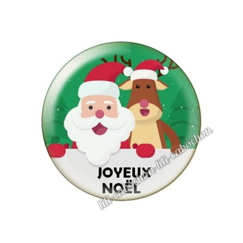 Cabochon résine a coller 25 mm noël mca16