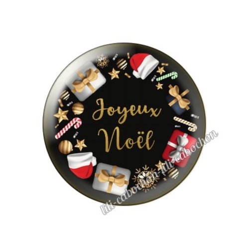 Cabochon résine a coller 25 mm noël mca29