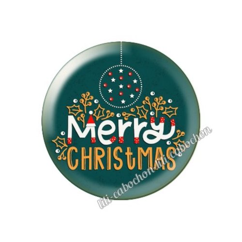 Cabochon résine a coller 25 mm noël mca31