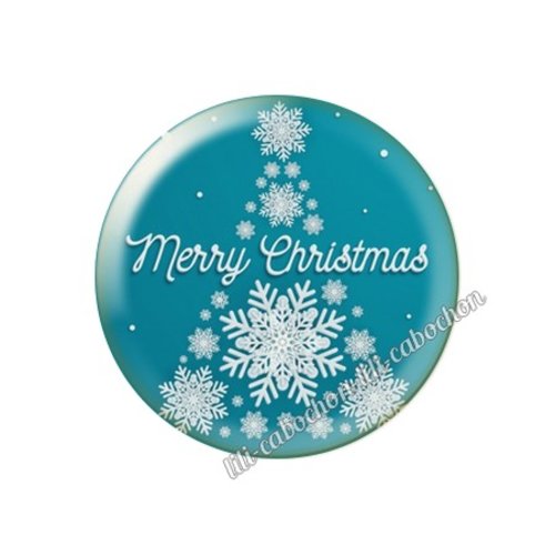 Cabochon résine a coller 25 mm noël mca34