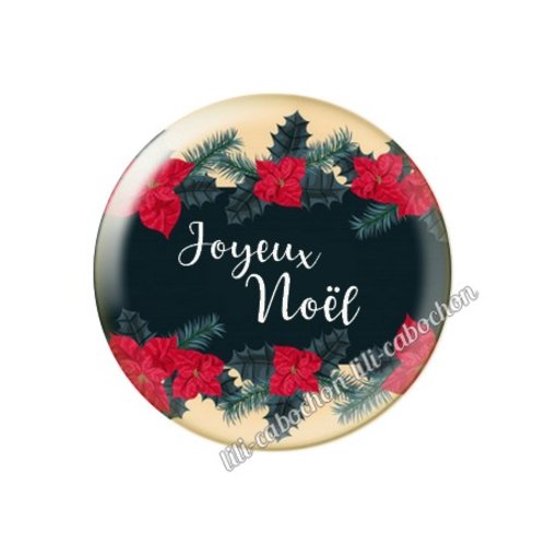 Cabochon résine a coller 25 mm noël mca41