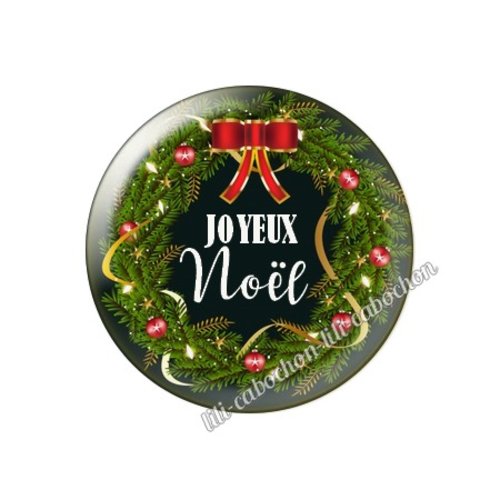 Cabochon résine a coller 25 mm noël mca42
