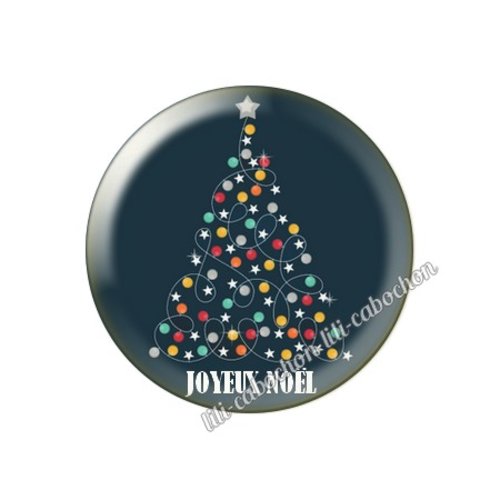 Cabochon résine a coller 25 mm noël mca43