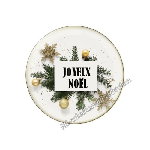 Cabochon résine a coller 25 mm noël mca44