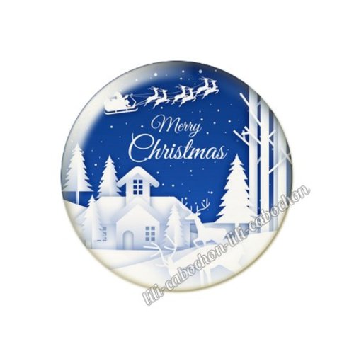 Cabochon résine a coller 25 mm noël mca45