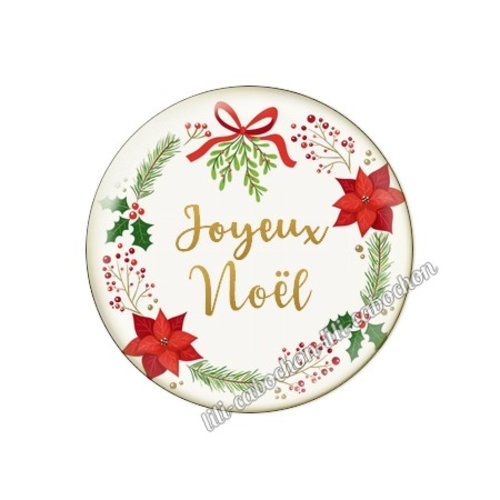 Cabochon résine a coller 25 mm noël mca46