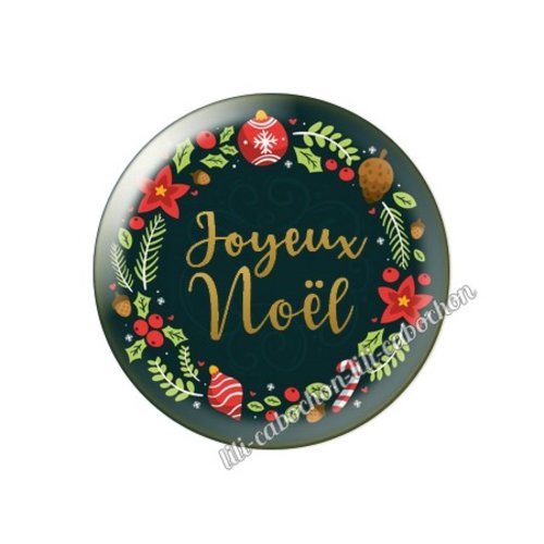 Cabochon résine a coller 25 mm noël mca49