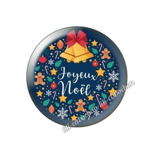 Cabochon résine a coller 25 mm noël mca51