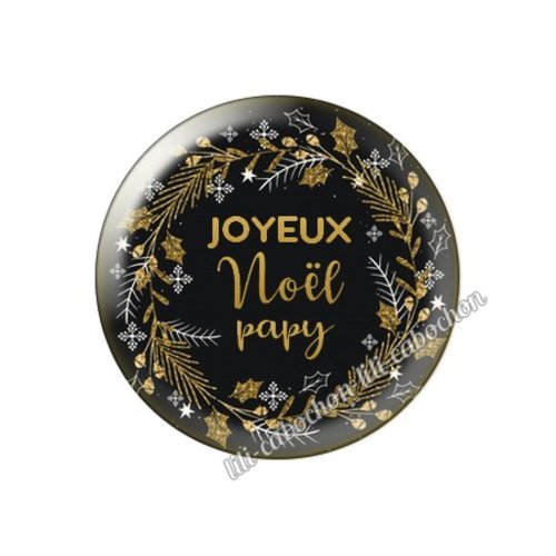 Cabochon résine a coller 25 mm noël papy mca57