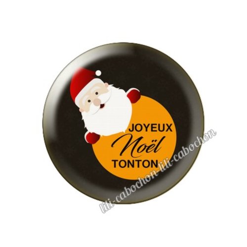 Cabochon résine a coller 25 mm noël tonton mca58
