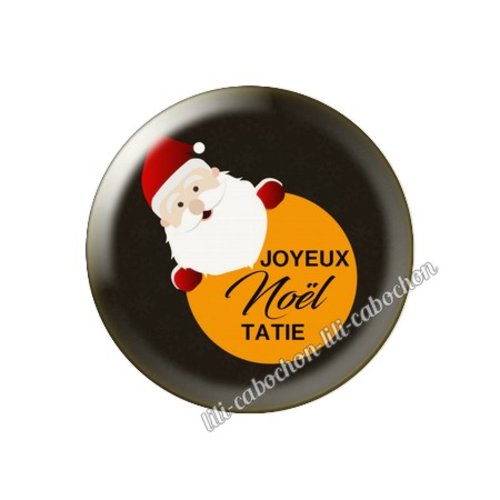Cabochon résine a coller 25 mm noël tatie mca61