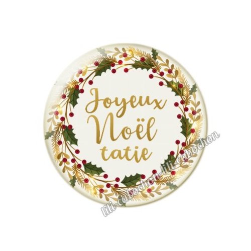 Cabochon résine a coller 25 mm noël tatie mca63