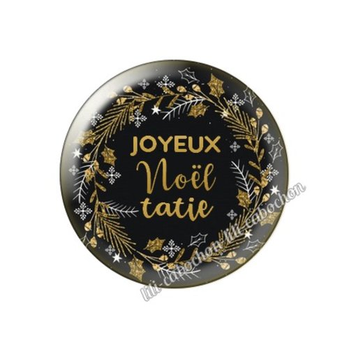 Cabochon résine a coller 25 mm noël tatie mca64