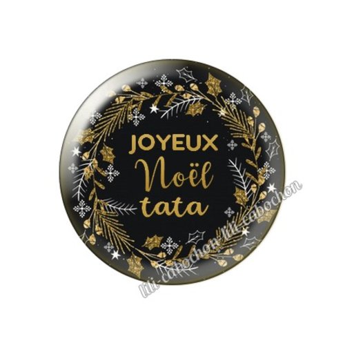Cabochon résine a coller 25 mm noël tata mca66