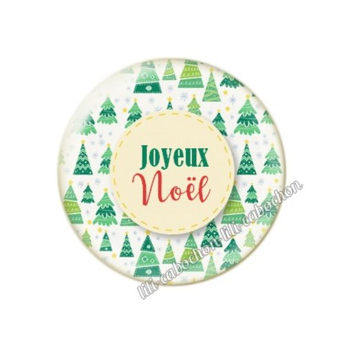 Cabochon résine à coller 25 mm noël no5