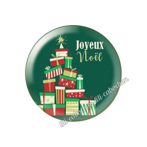 Cabochon résine à coller 25 mm noël no12
