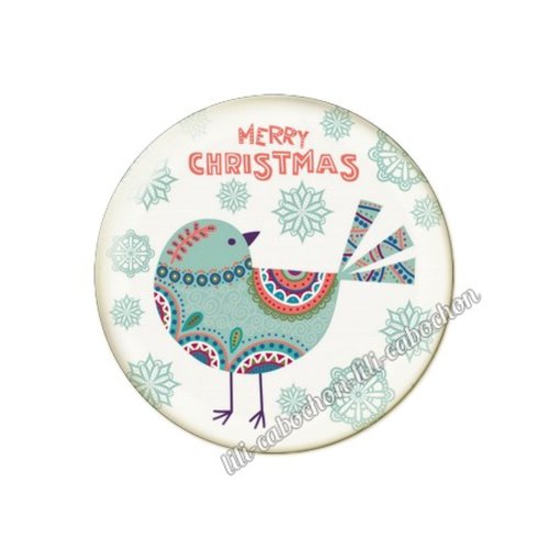 Cabochon résine à coller 25 mm noël no13