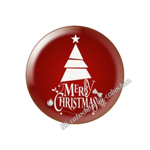 Cabochon résine à coller 25 mm noël no15