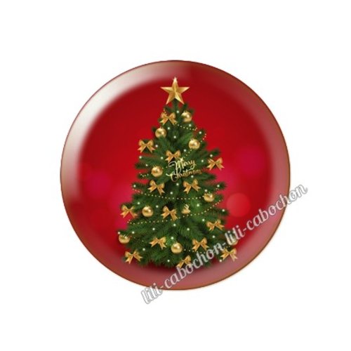 Cabochon résine à coller 25 mm noël no16