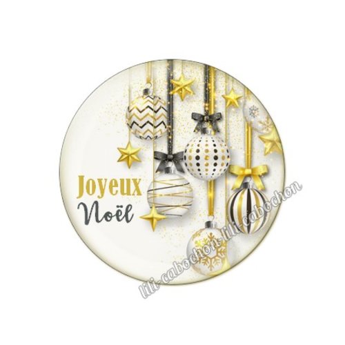 Cabochon résine à coller 25 mm noël no18