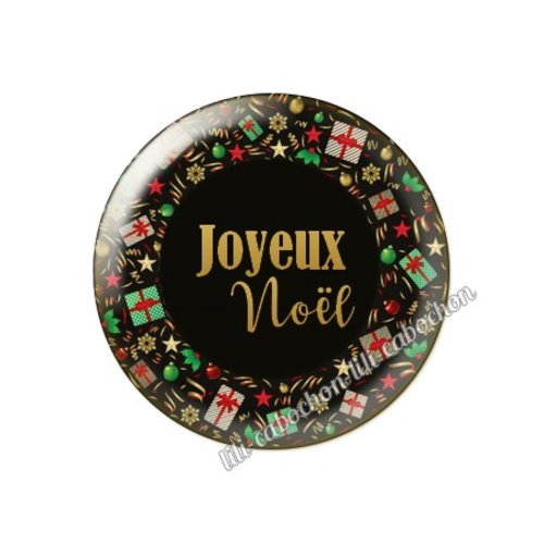 Cabochon résine à coller 25 mm noël no20