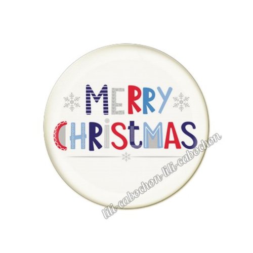 Cabochon résine à coller 25 mm noël no21