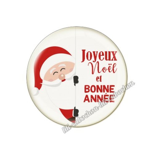 Cabochon résine à coller 25 mm noël no22