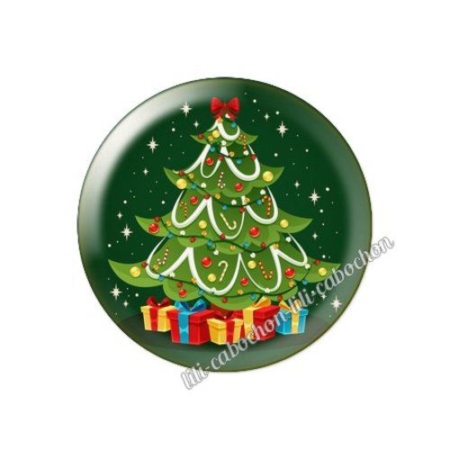 Cabochon résine à coller 25 mm noël no23