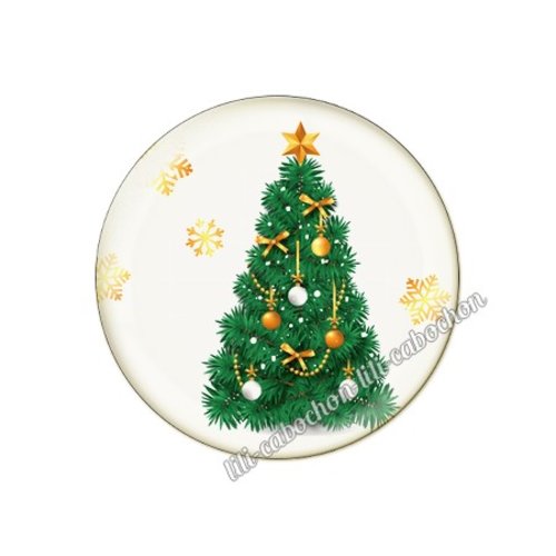 Cabochon résine à coller 25 mm noël no24