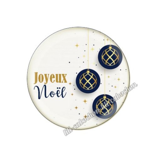 Cabochon résine à coller 25 mm noël no25