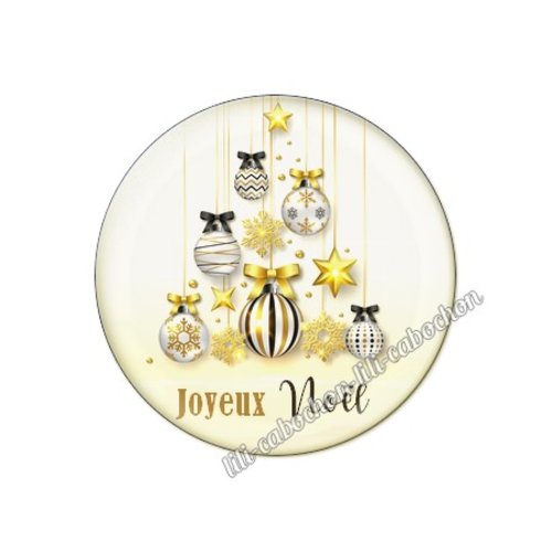 Cabochon résine à coller 25 mm noël no27