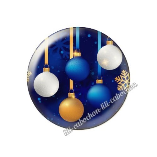 Cabochon résine à coller 25 mm noël no29