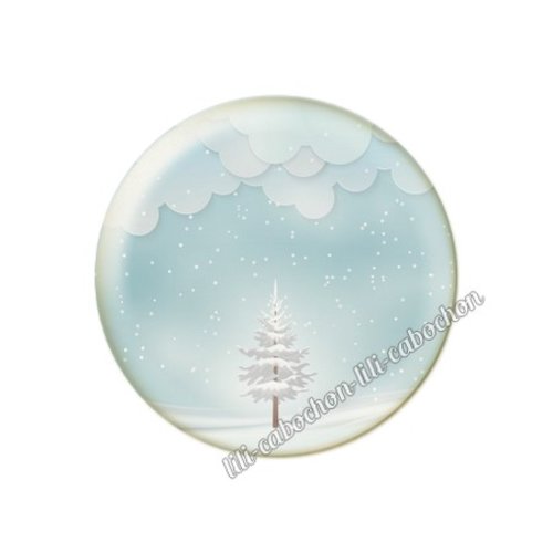 Cabochon résine à coller 25 mm noël no30