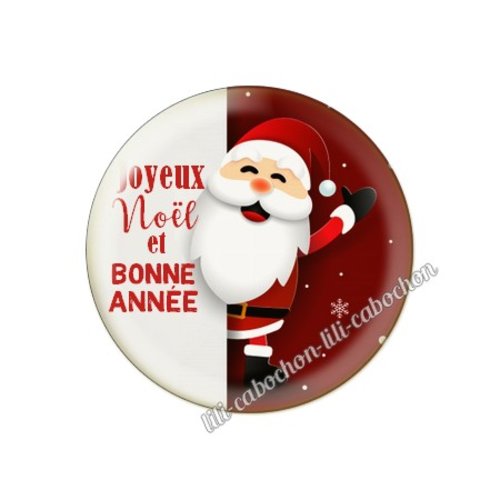 Cabochon résine à coller 25 mm noël no33