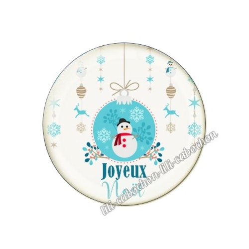 Cabochon résine à coller 25 mm noël no37