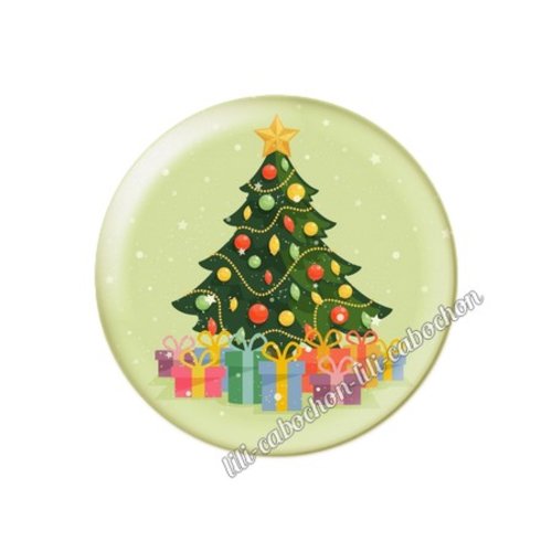 Cabochon résine à coller 25 mm noël no38