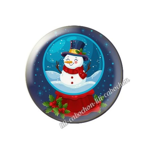 Cabochon résine à coller 25 mm noël no42