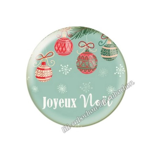 Cabochon résine à coller 25 mm noël no50