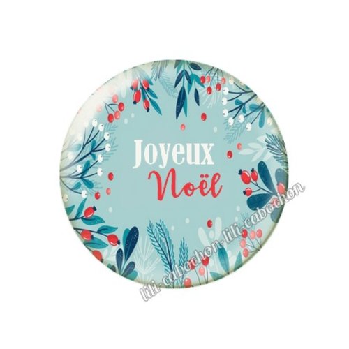 Cabochon résine à coller 25 mm noël no51