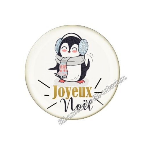 Cabochon résine à coller 25 mm noël no54