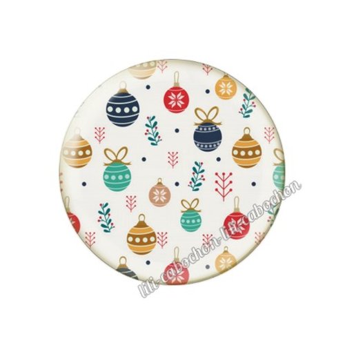 Cabochon résine à coller 25 mm noël no55