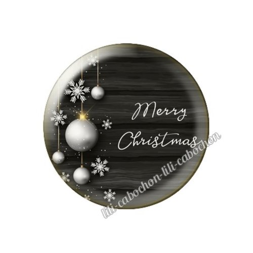 Cabochon résine à coller 25 mm noël no59